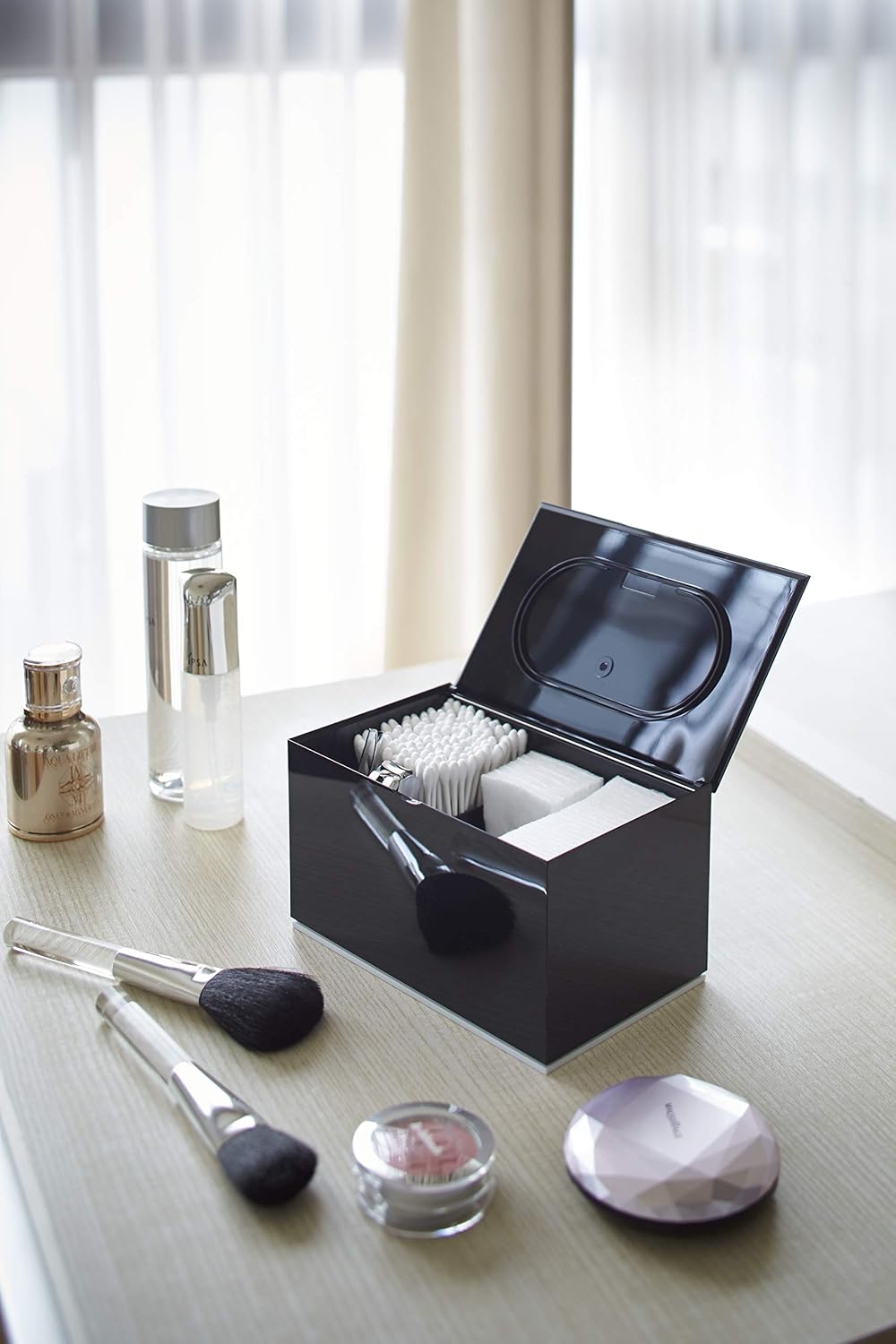 Yamazaki 2428 Veil Bath Organizer, Black, ABS Resin/Elastomer, Minimalist, 16 x 10 x 9 cm - Image 5