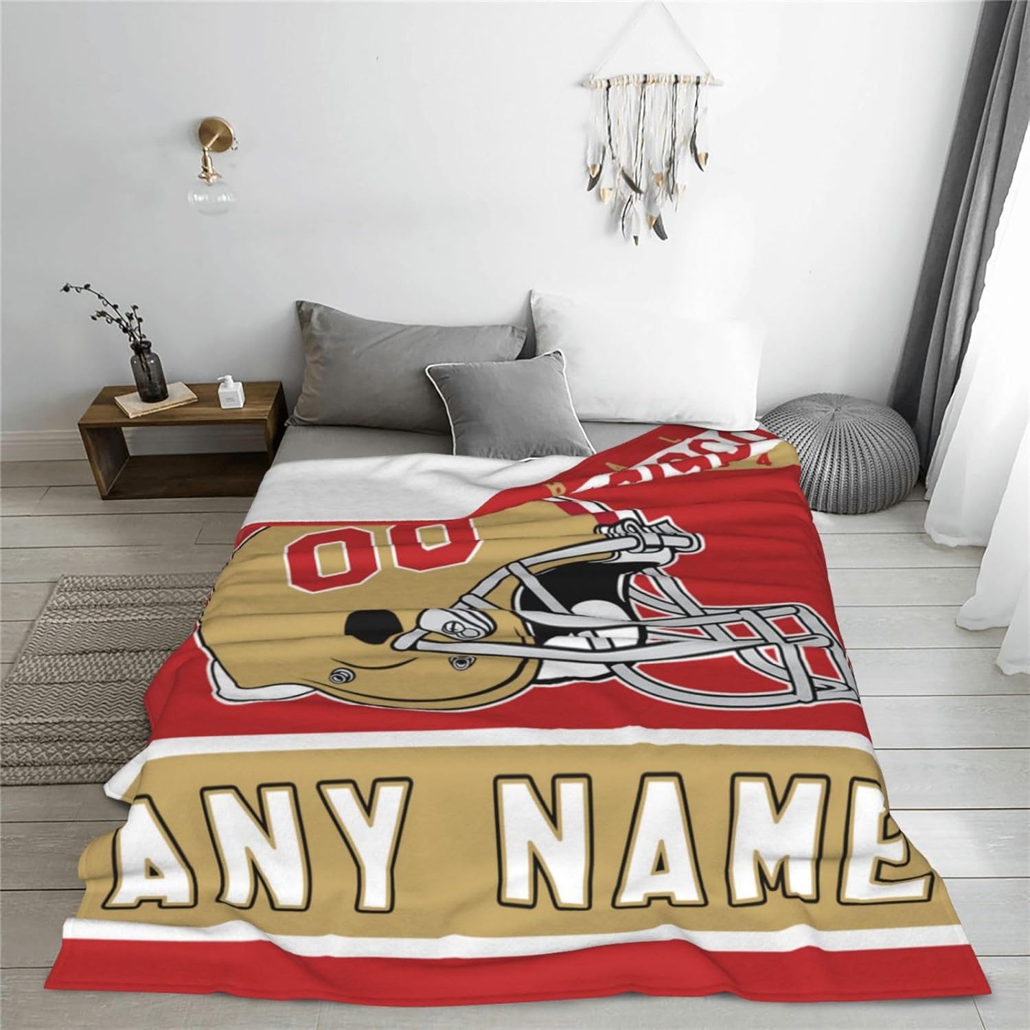 San Francisco Blanket Customized Football Fans Gifts Personalized City Classic Soft Fleece Throw Blanket - Image 6