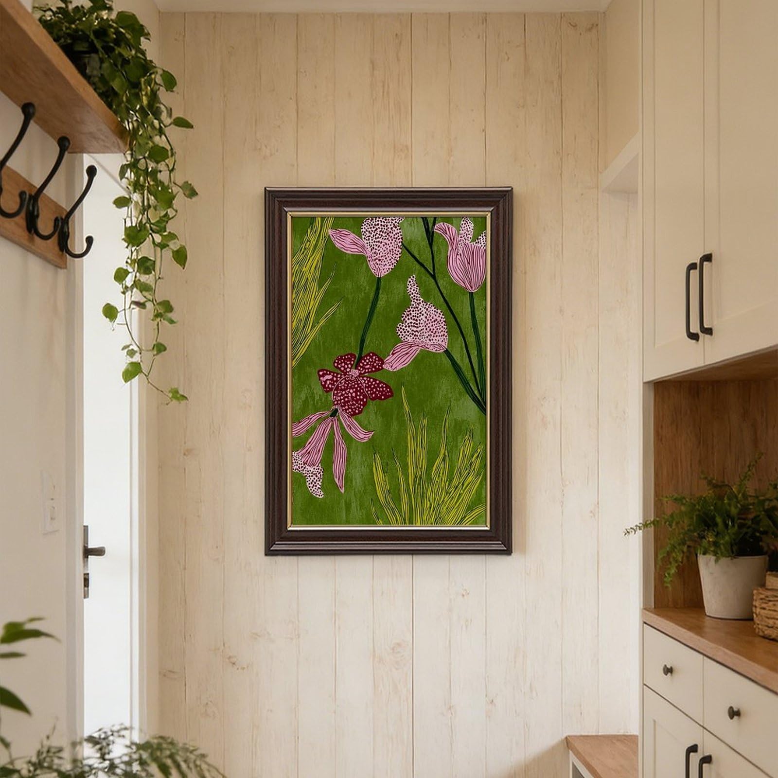 AYINUER Póster de lienzo con diseño de flores botánicas para decoración de