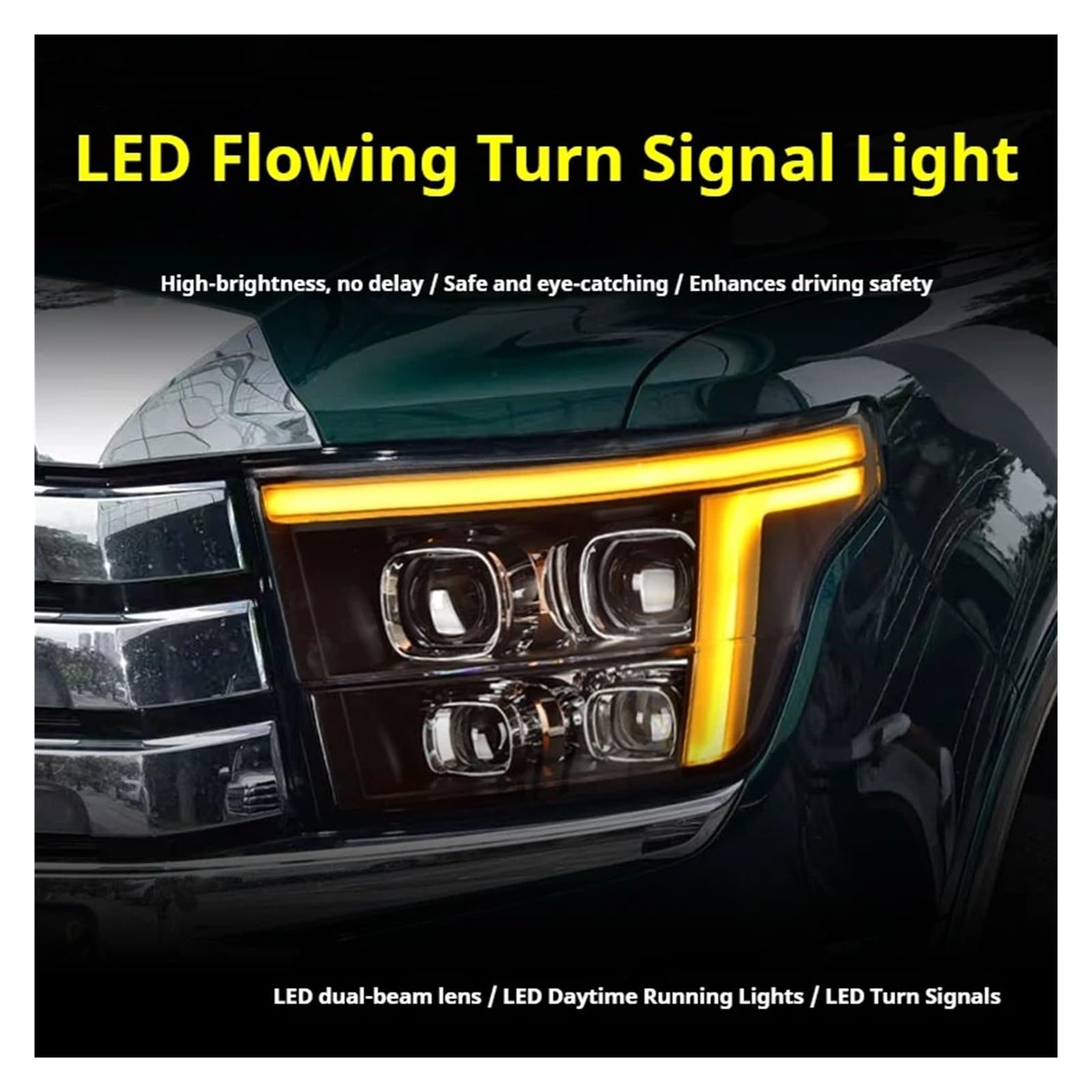 Gruppo Faro per Auto Tank 500 Hi4t-Z 2022-2025 Fari Anteriori Luci per Auto Proiettore Faro Luce Diurna Accessori automobilistici (Fari Anteriori)