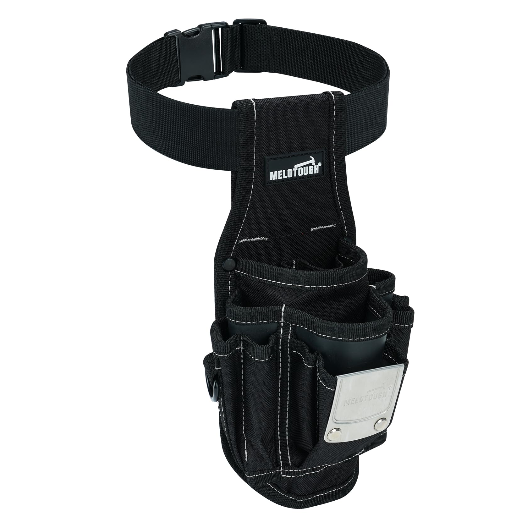 MELOTOUGH Pochette porte-outils pour ceinture avec clip de ceinture à dégagement rapide, grandes poches et boucle, accessoire à clipser