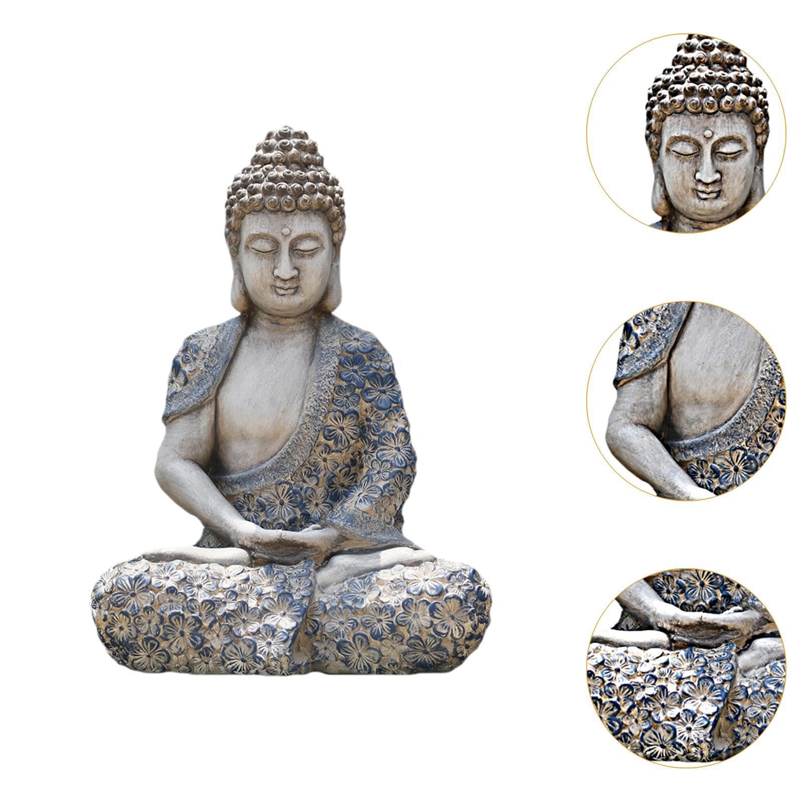 Figurka Buddy, prezent do majsterkowania, dzieło sztuki Fengshui, rzeźba Buddy w stylu vintage, ozdoba Buddy do ogrodu, na biurko, do domu