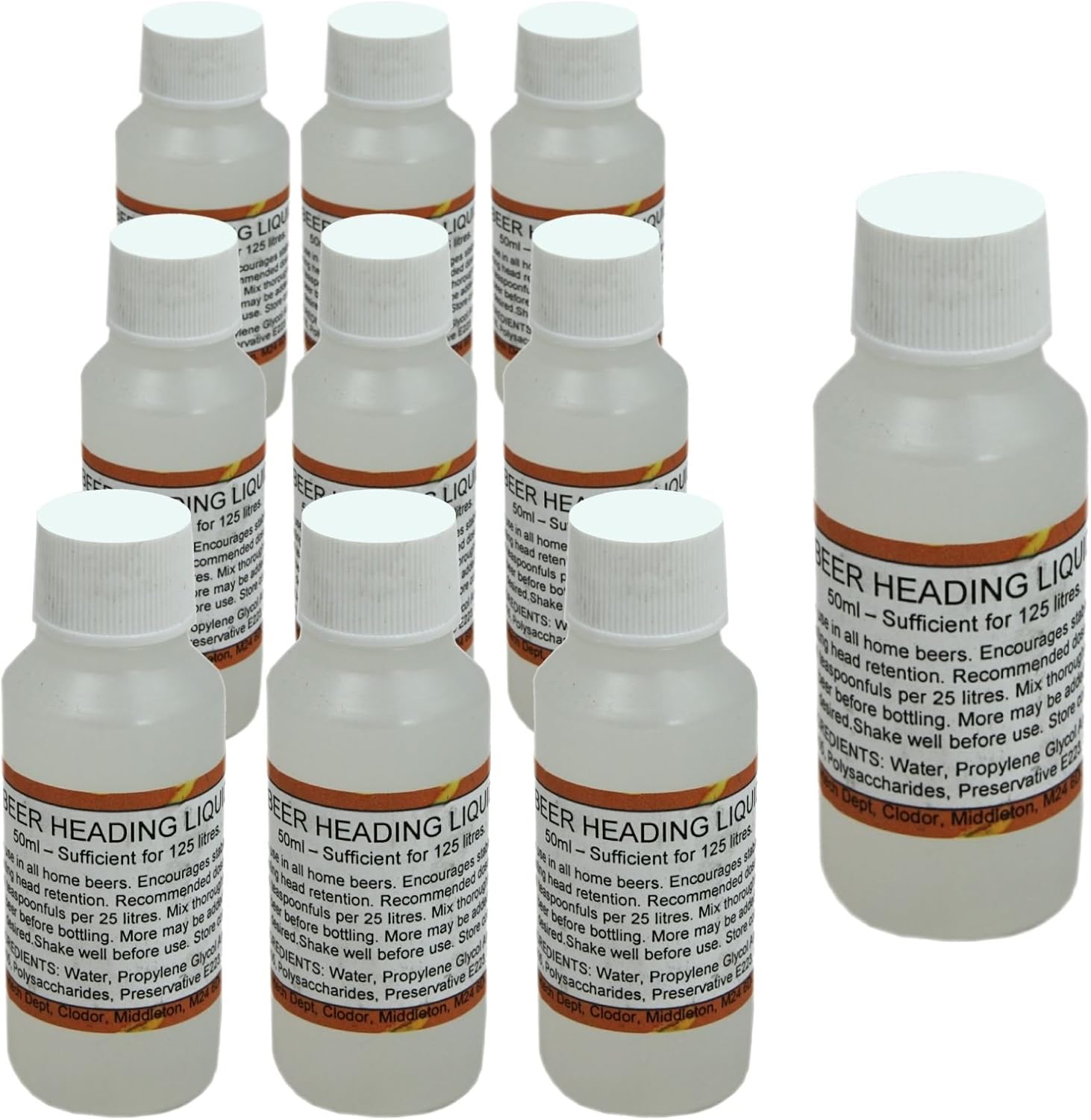 Amazon.co.jp 10袋 x 25 ガロン(約114リットル)用ビールの泡作り液(Beer Heading Liquid