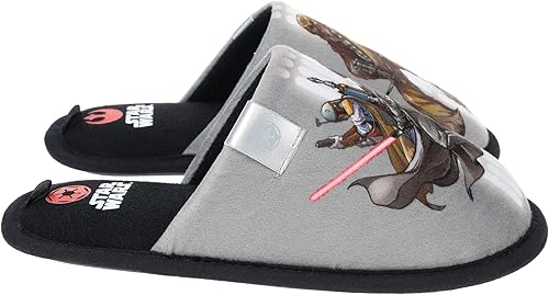 Miniatura 2 de STAR WARS Pantuflas Mismatch Family Slide Slippers, amortiguación de espuma viscoelástica, para interiores y exteriores, Stormtrooper Princess Leia