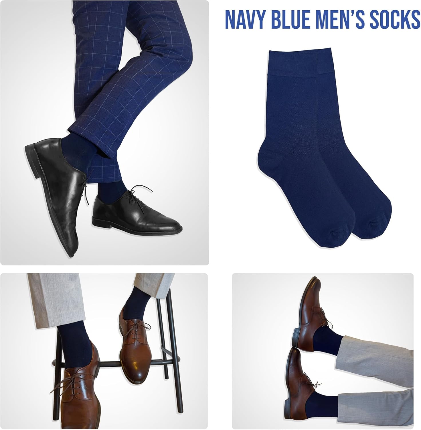 Easytwelve Men’s Dress Socks Size 8–13, 2 Pairs Mid-Calf Crew Socks for Business & Casual Wear, Gift Box - Image 7