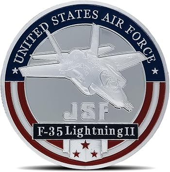 US Air Force F - 35 Lightning II Challenge Coin - JSF Military Coins