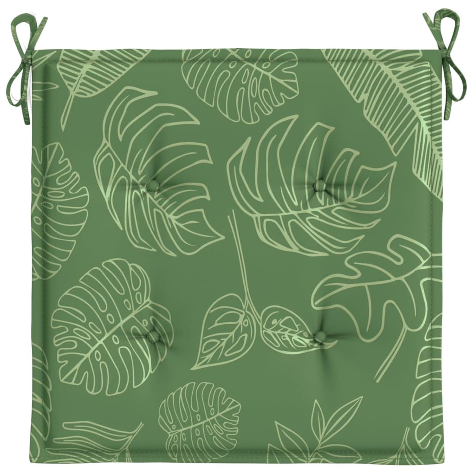 ShGaxin Cojines de Silla 6 uds Tela Estampado de Hojas 40x40x3 cm, Cojines para Butacas De Jardin, Cojines Sillas Cocina, Cojines para Sillas De Terraza, Cojin Silla Exterior - 361025