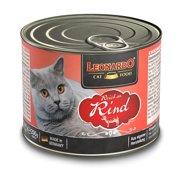 Foto 2 de 6 de LEONARDO Comida húmeda para Gatos [6x200g Rind]