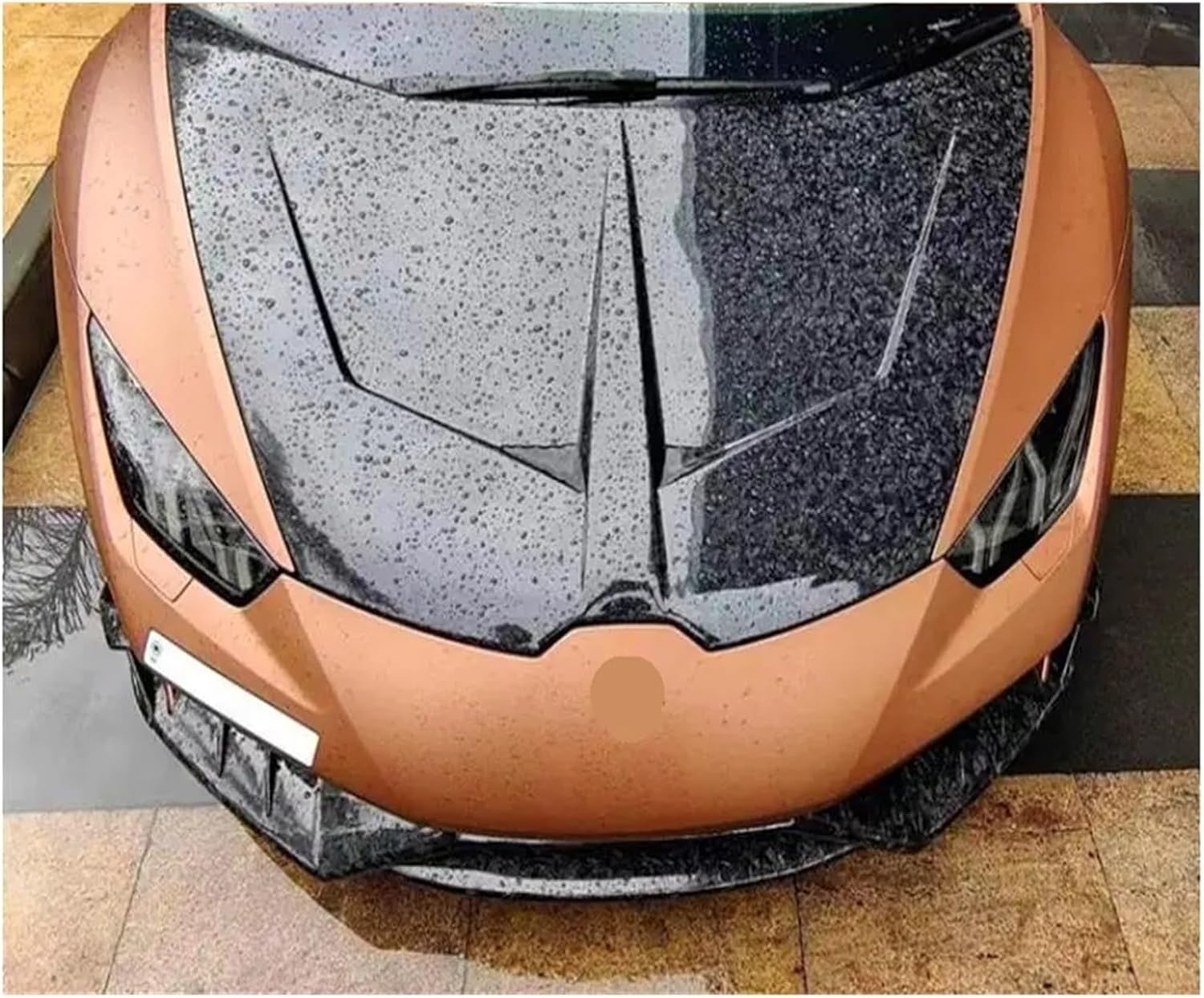 Carbon Fiber Forged Front Bumper Engine Hood Bonnet Vent Cover Compatible For Lamborghini Huracan LP610 LP580 2014-2020(Carbon Fiber Pattern)