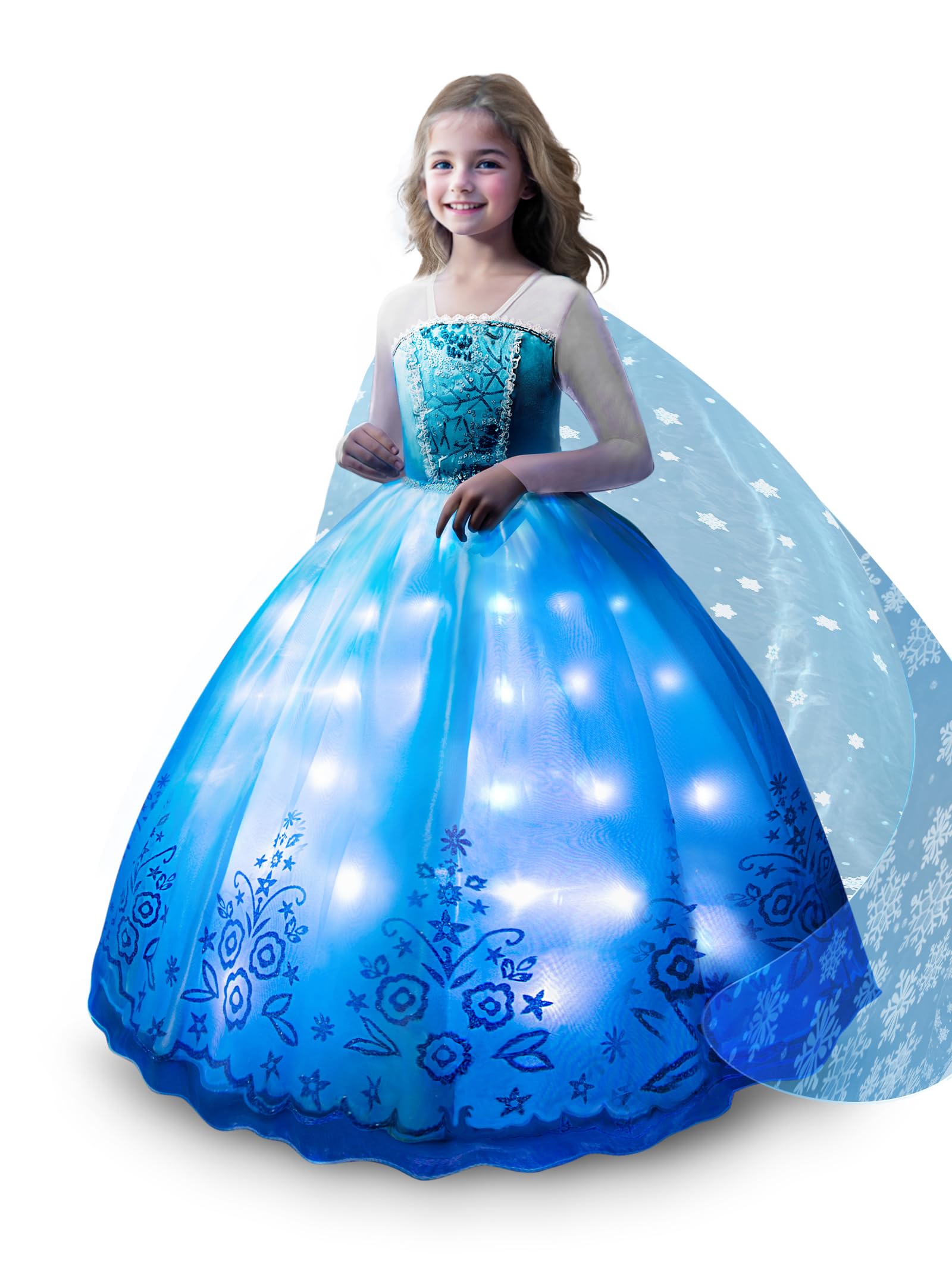 UPORPOR Vestido Princesa Niña, Disfraz Princesa Infantil, Vestido Princesa Bebé para Halloween Disfraz Fiesta Cumpleaños Carnaval Cosplay