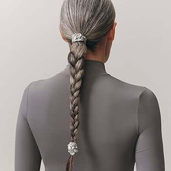 Amazon | SLIP シルク スキニー シュシュ - シルバー - 100