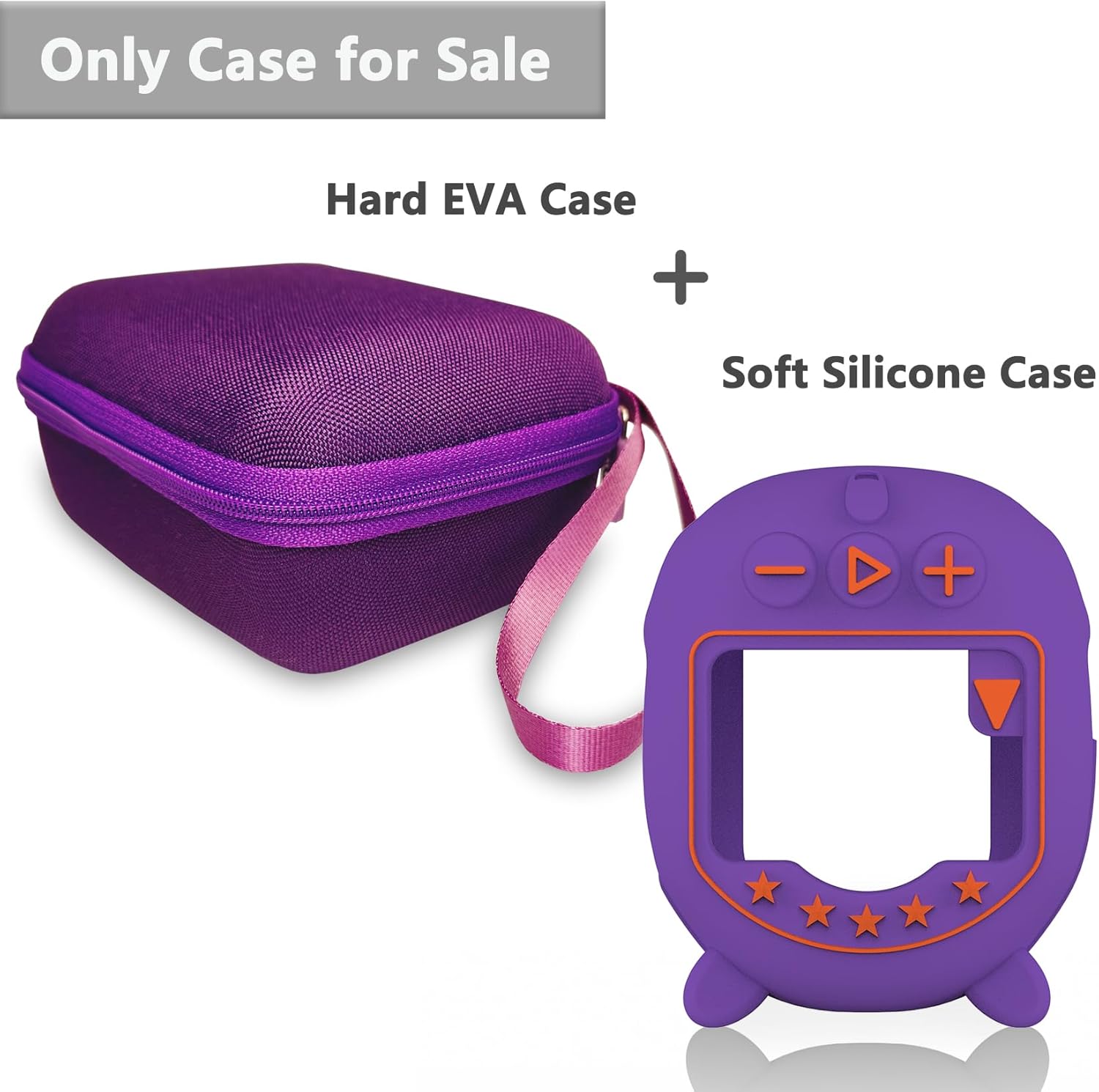 JCHPINE Hard Case and Silicone Cover for JBL Clip 5 Ultra Portable Bluetooth Speaker Accessories, Soft Silicone Case for JBL Clip 5 Speaker Stand Up Holder (Purple) - Image 2