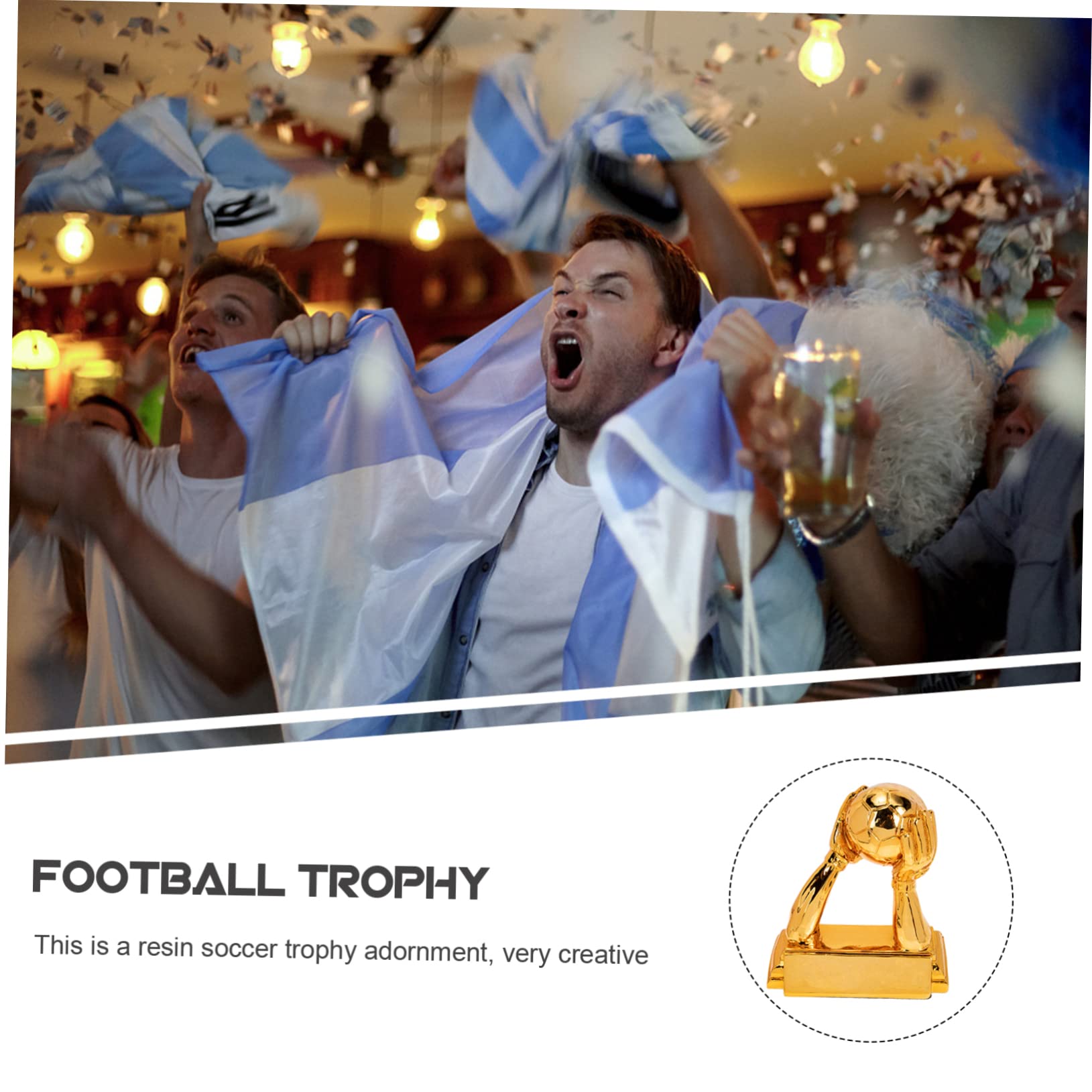 Toddmomy Goldener Handschuh Fußball Trophäe aus Langlebigem Harz Detailreiche Torwart Auszeichnung als Vielseitiges Fan Souvenir und Dekoration für Sportwettbewerbe Turniere und