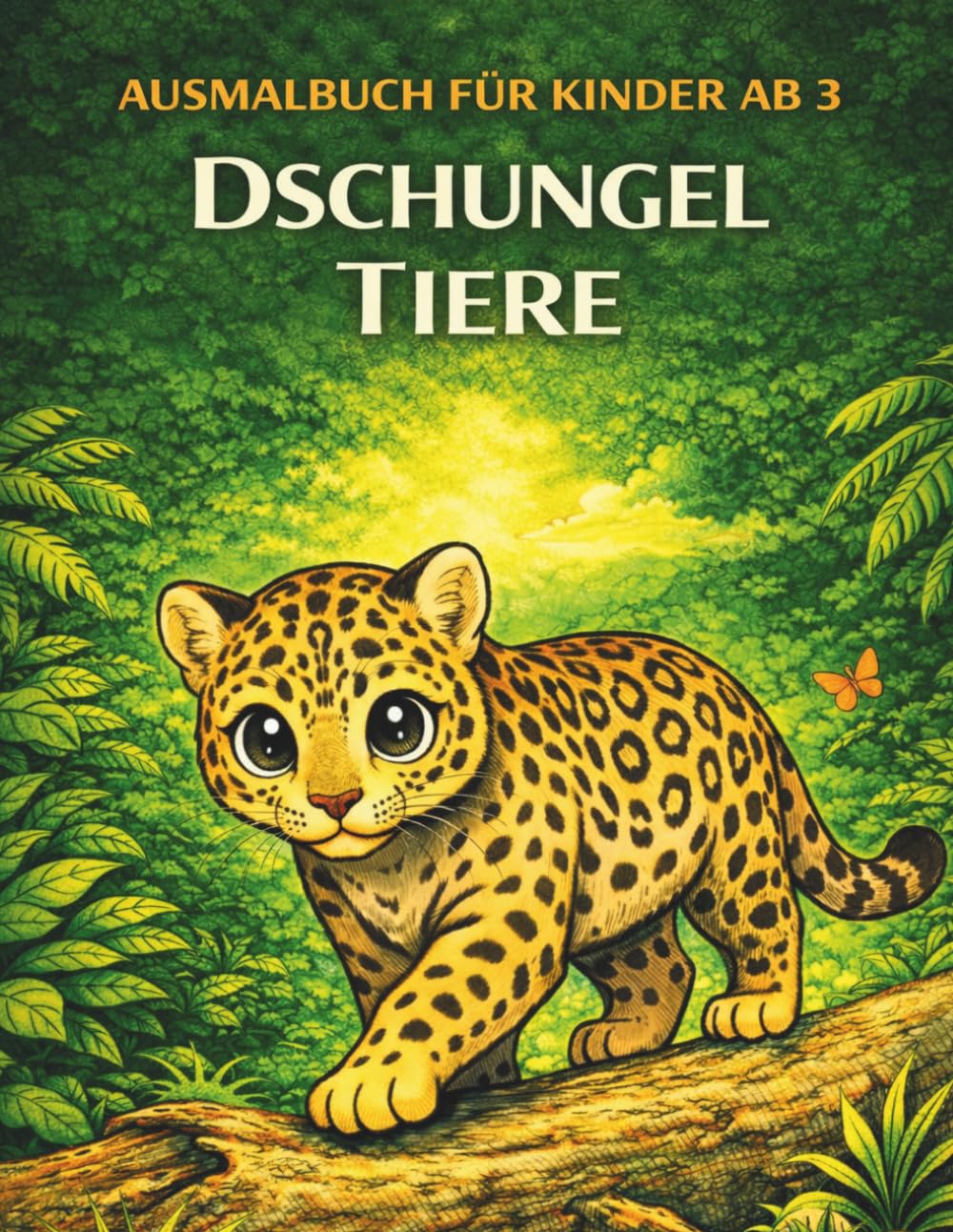 Ausmalbuch für Kinder ab 3: Dschungel Tiere