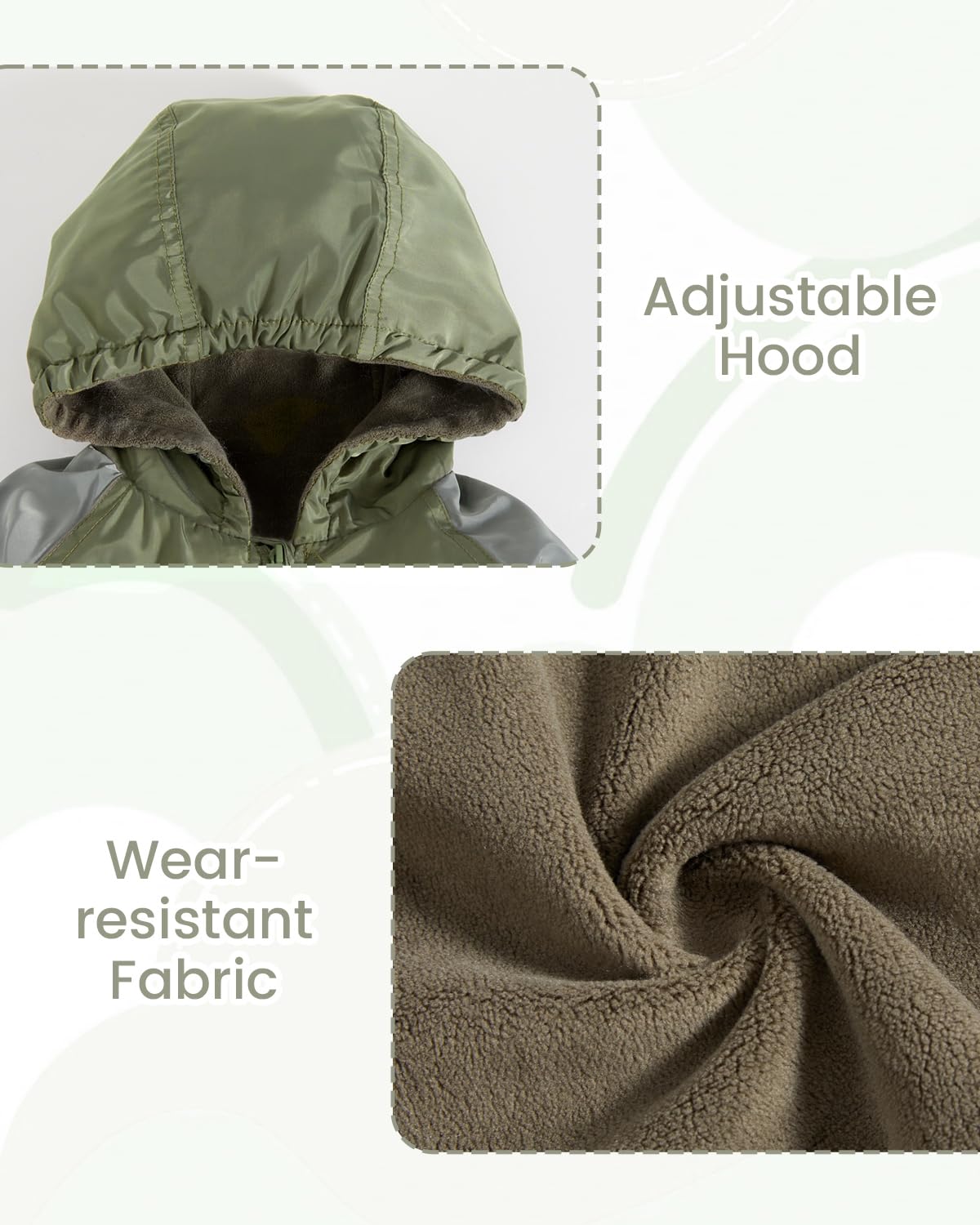 JiAmy Tutina antivento per bambini con cappuccio, resistente alle intemperie, foderata in softshell, per attività all'aperto, ragazze, ragazzi, a maniche lunghe, per l'autunno, per bambini da 6 a 18
