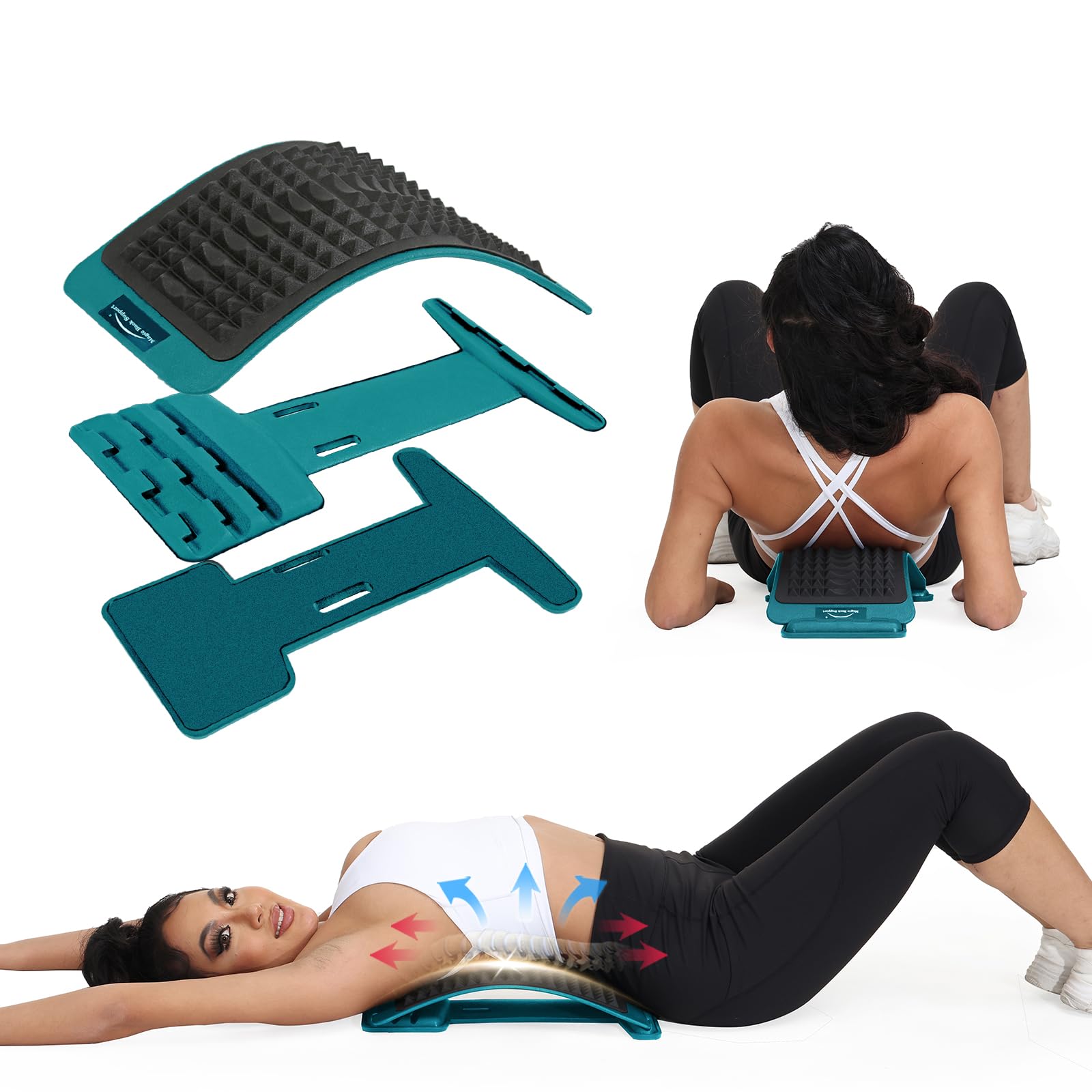 Magic Back Support Refresh Stretcher Board,Three Level Streching Device for Lower/Mid/Upper Relieve Muscle Tightness,Spine Board Cracker, Lumbar Massager