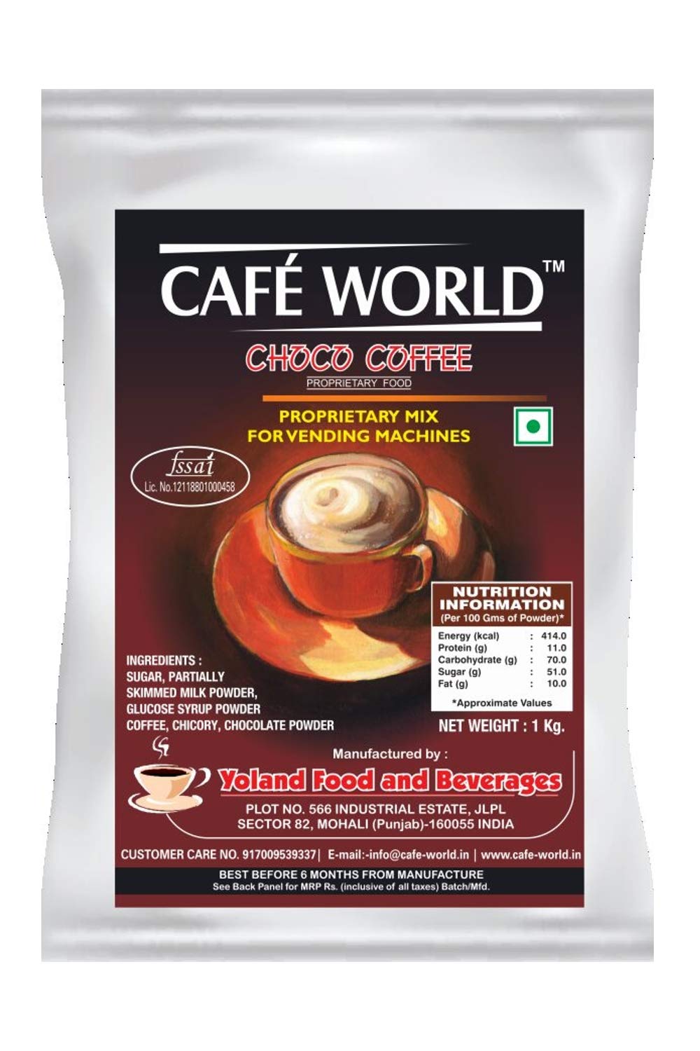 CAFE WORLD Choco Coffee Premix, 1Kg (B07P4LL868) Amazon Price History, Amazon Price Tracker
