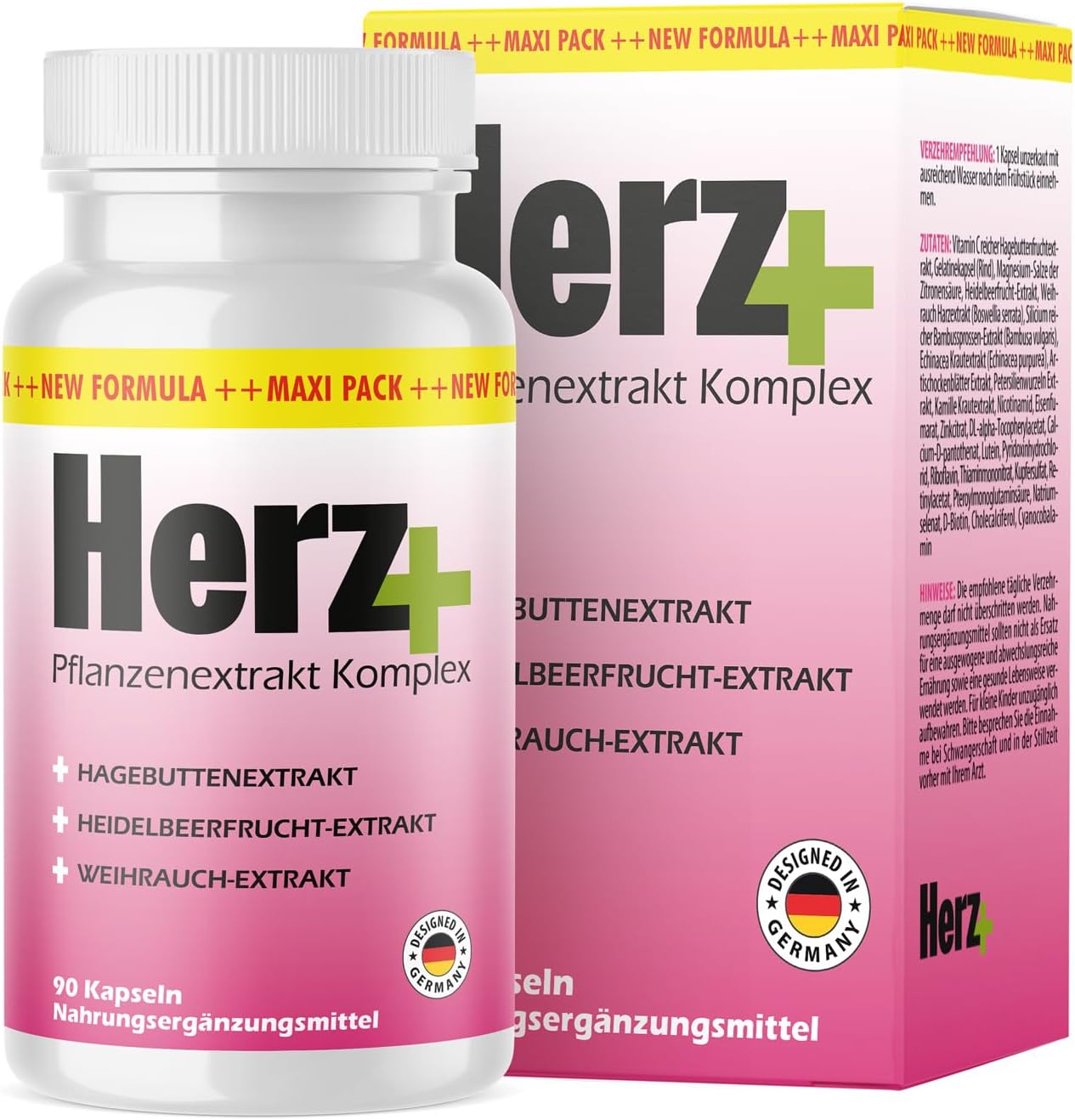 Herzena Heart Plus Capsules Rich in Vitamins and Minerals Easy to Use 90 Capsules