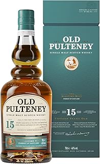 Old Pulteney 15 Year Old Single Malt Scotch Whisky 46 ABV 70cl Aged in ExBourbon Oloroso Sherry Casks Highland Coastal Style Distilled Matured by the Sea