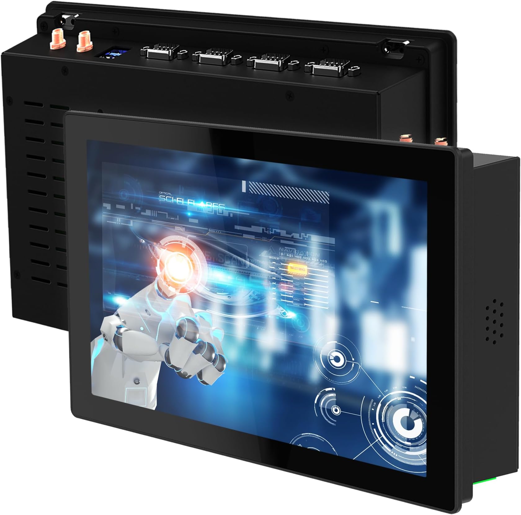 7 inch Industrial Touchscreen Panel PC, 10 Point Capacitive Touch Screen Computer kiosk,IP65 Ultra-thin Industrial Monitor,for home restaurant small business