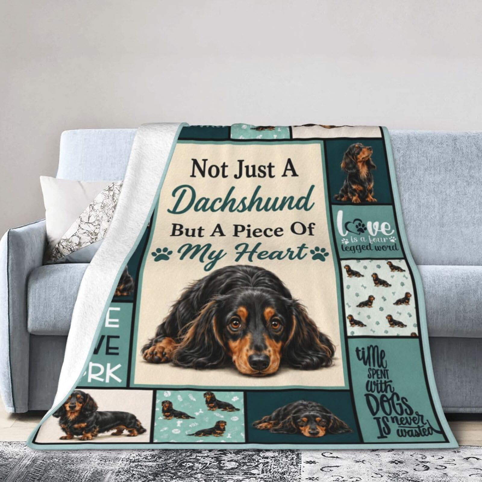Tijuboni Dachshund Throw Blanket Gift for Girl 50"X40"