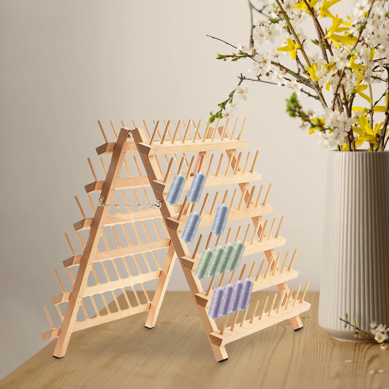 Porte-bobines Pliable pour Broderie, avec Corde pour
