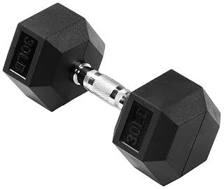 OLIXIS Rubber Hex Dumbbells,Assorted Weights for Home Gym Workouts, Strength Building & Fitness Training - Amazon product rated Grade A