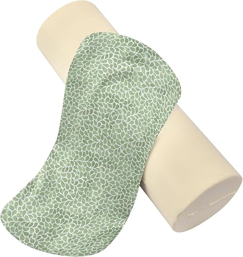 Miniatura 6 de Drops Elegant Green Bolster Pillow Yoga Bedding Essentials Round Neck Roll Pillow 17 Round Pillow Insert Cylinder Cover Sleep Posture