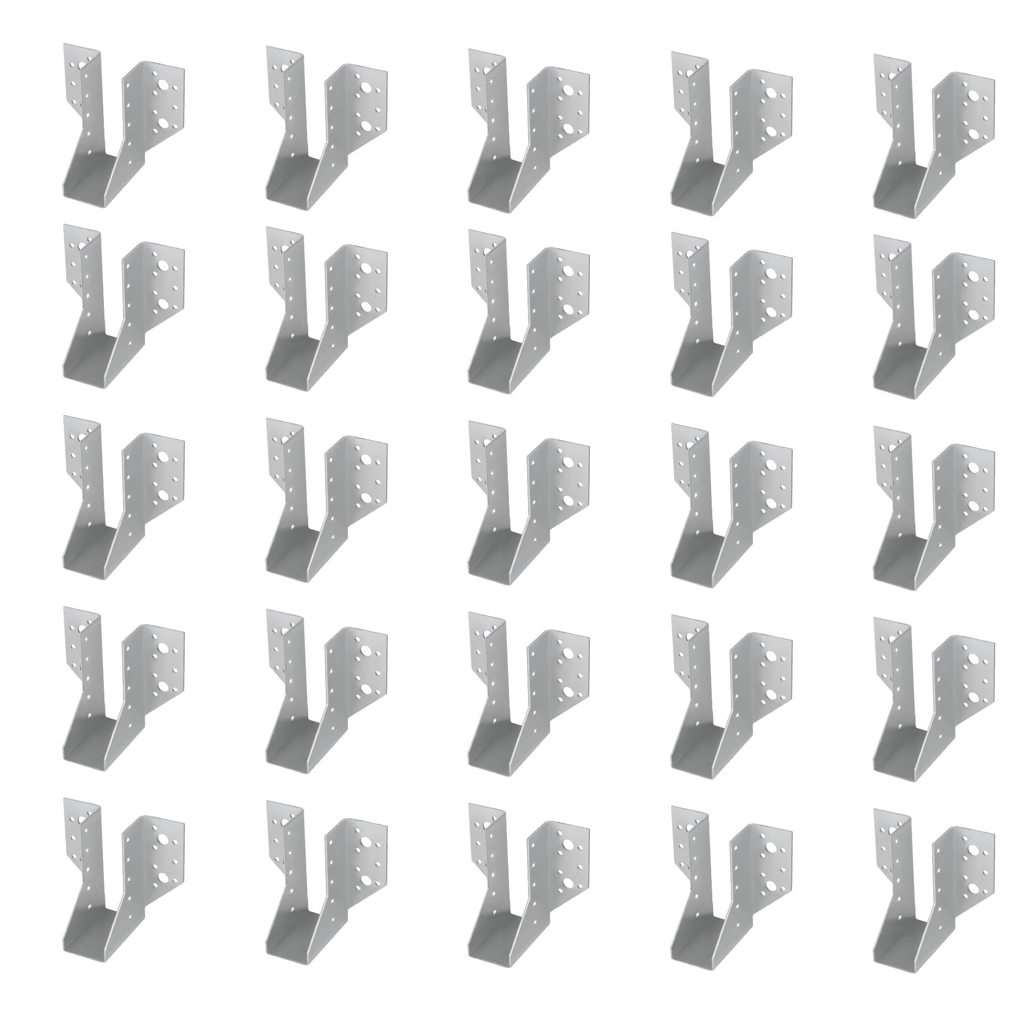 KOTARBAU® Wooden Beam Connectors from Galvanized Steel Joist Hangers Beam Connectors Heavy Duty Beam Connectors Wooden Beam Connectors Wooden Beams, silver, 40 x 110 mm