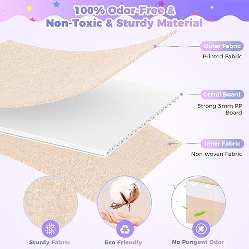 Miniatura 4 de Caja de almacenamiento de juguetes extra grande con tapa, cesta organizadora de juguetes plegable y resistente con divisor para niños, niñas,