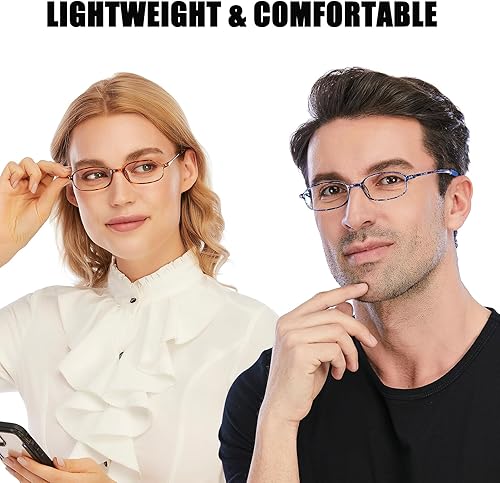 Miniatura 4 de Lentes de lectura para computadora con bloqueo de luz azul, ligeras, para mujeres y hombres.