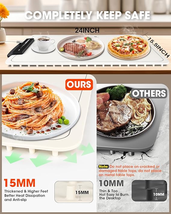 Electric Warming Tray with Temperature Settings view 3
