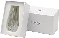 Vista 4 de Mini jarrón decorativo de flores de cristal para el hogar o mesa de comedor, dimensiones de 2.4 x 4.7 pulgadas con caja de regalo