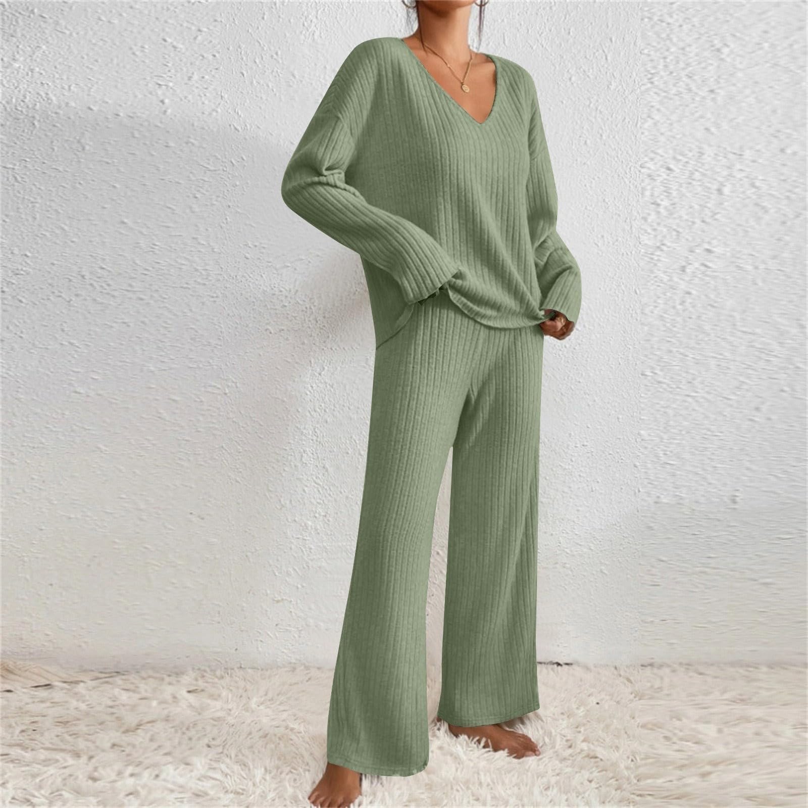 Tuta da donna per il tempo libero, 2 pezzi, elegante, senza cappuccio | Tuta da trekking per la mezza stagione, tuta da jogging, maglia e pantaloni larghi, due pezzi, sexy, tuta sportiva