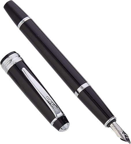 Miniatura 2 de CROSS Bailey - Pluma estilográfica recargable de resina pulida ligera, punta fina, incluye caja de regalo premium, color negro