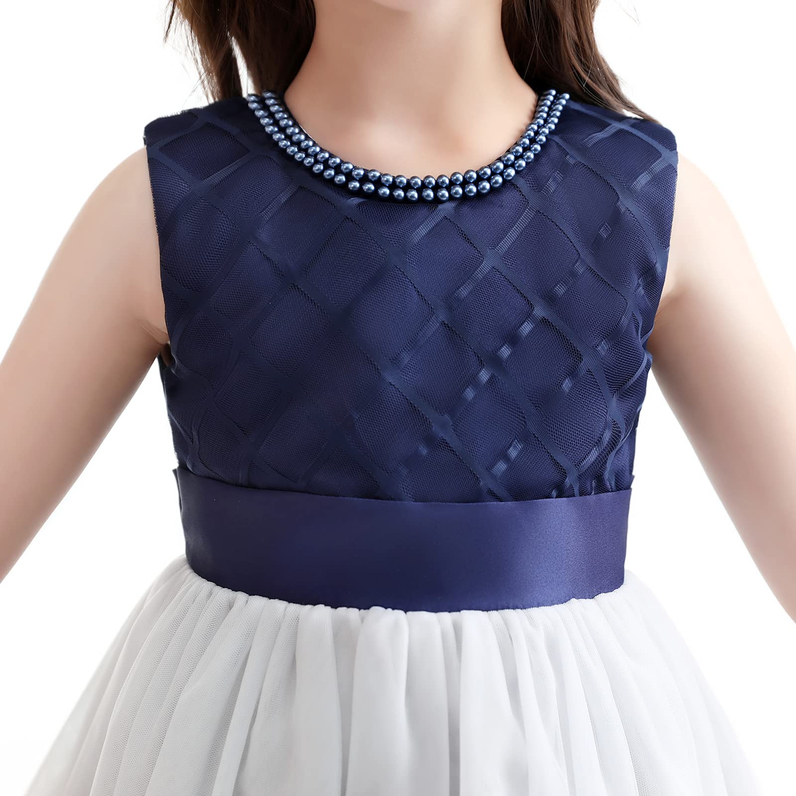 Cichic Elegante Vestito da Principessa per Occasioni Speciali per Bambine 5-6 Anni, Viola Chiaro