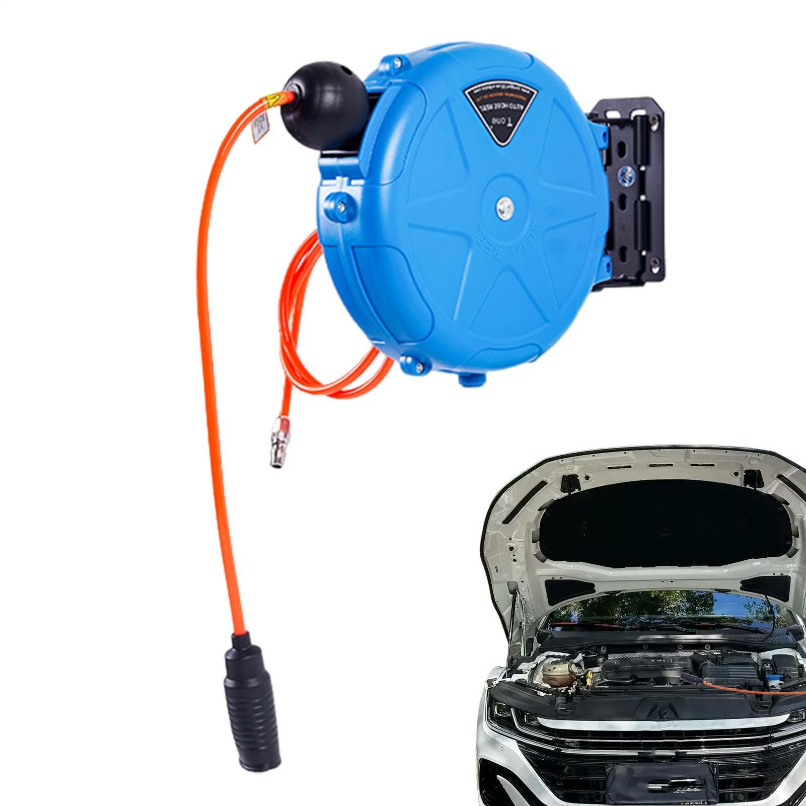 Avvolgitubo Aria Retrattile 10 m a Parete Resistente con Riavvolgimento | Avvolgitubo Per Compressore per officine, garage, casa, studio, riparazioni e automotive, manutenzione macchina