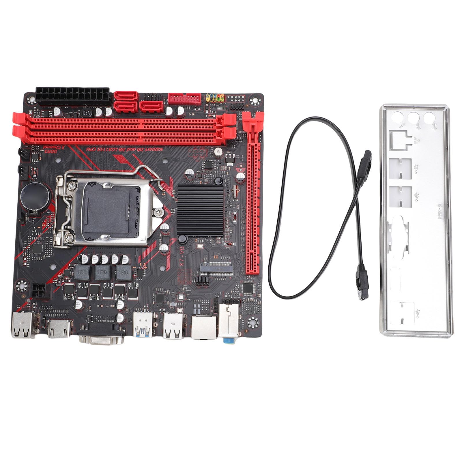 VBESTLIFE B75 Mining Mothoard, LGA1155 ITX Płyta Główna 2xDDR3 3xSerial ATA 2.0 Obsługuje 1080p Wideo M.2 NVME, dla Core I3 I5 I7 E3 Pentium Proces