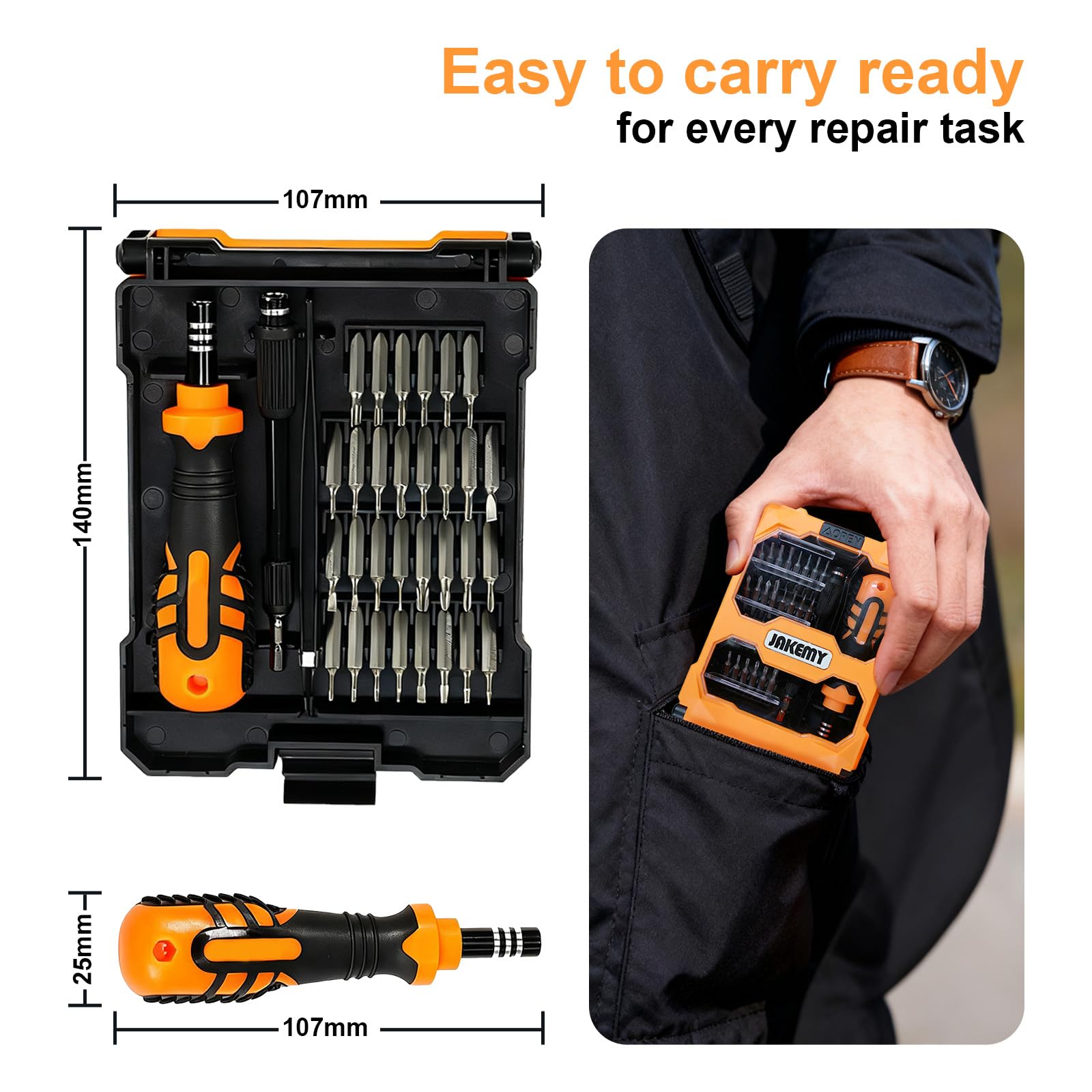 Amazon.com: JAKEMY 33 In 1 Precision Screwdriver Set, Magnetic