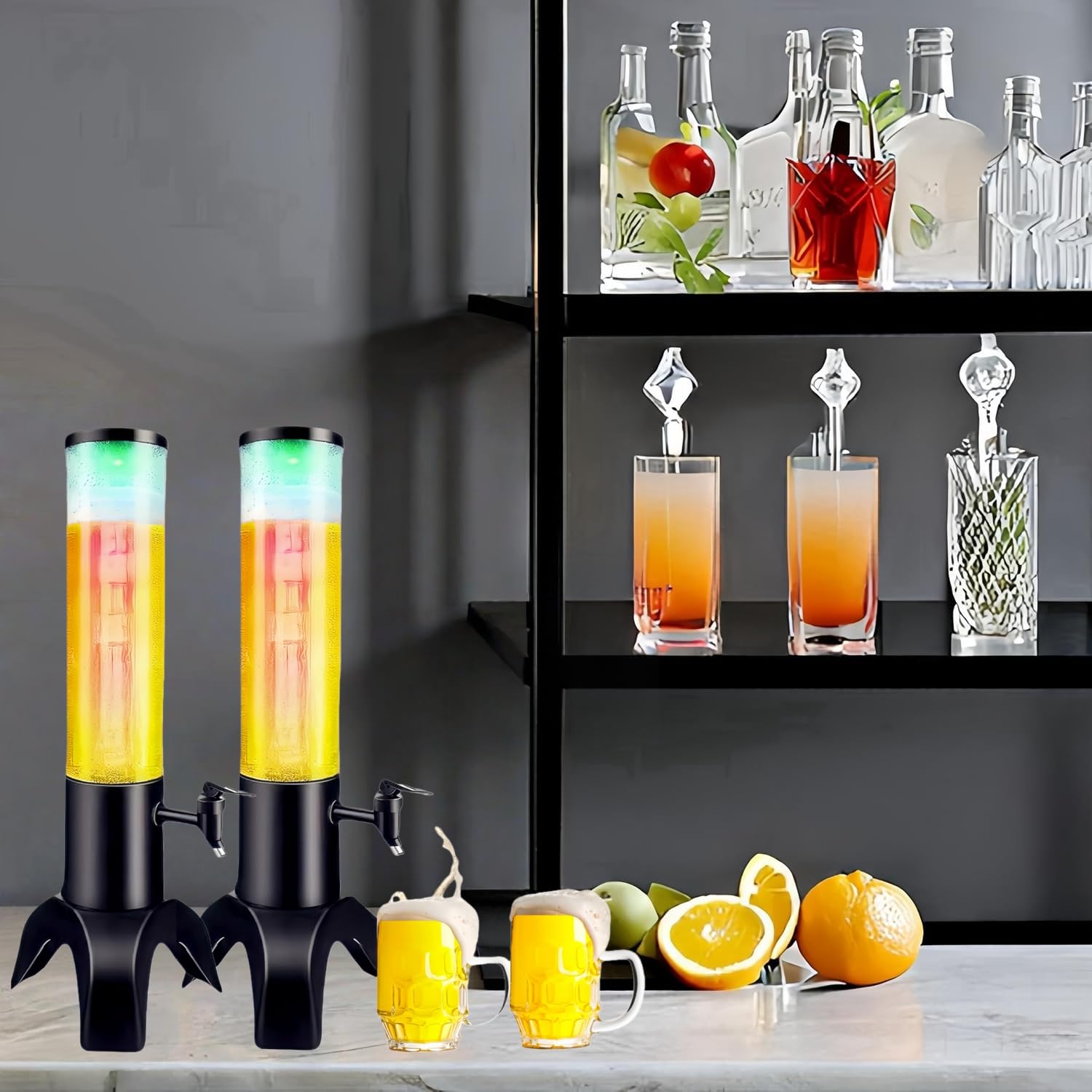 Replacement Beer Tower Ice Stick – 9" Plastic Chiller Rod For Drink Dispensers, Freezeable, Easy Clean, For Bars, Parties & Restaurants (2-Pack)