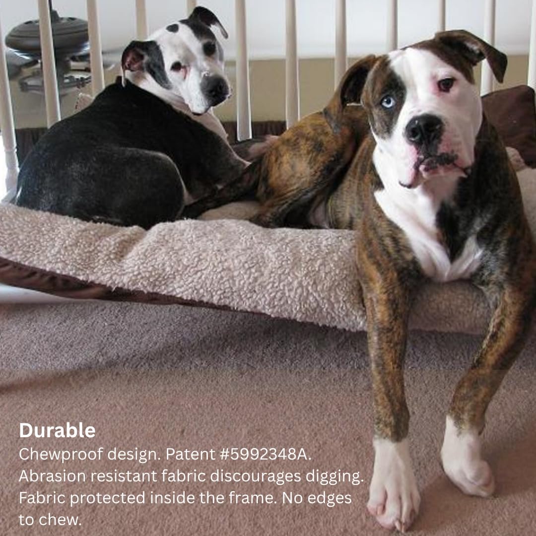 Amazon | Kuranda 耐噛みベッド - シルバーアルミニウム - 25インチ x