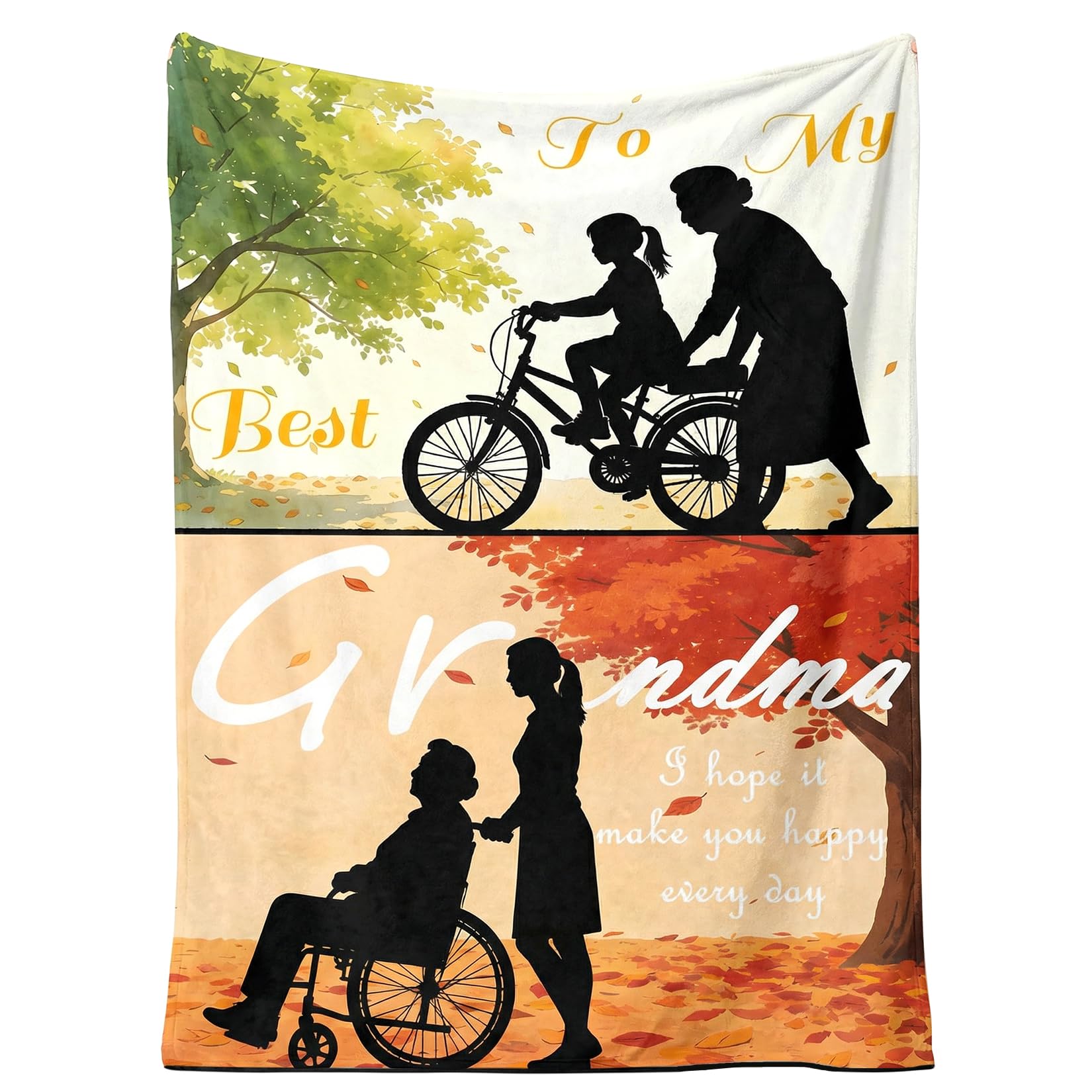 57lilina Soft Flannel Print Throw Blanket for Sofa, Bed or Travel 60x80 IN