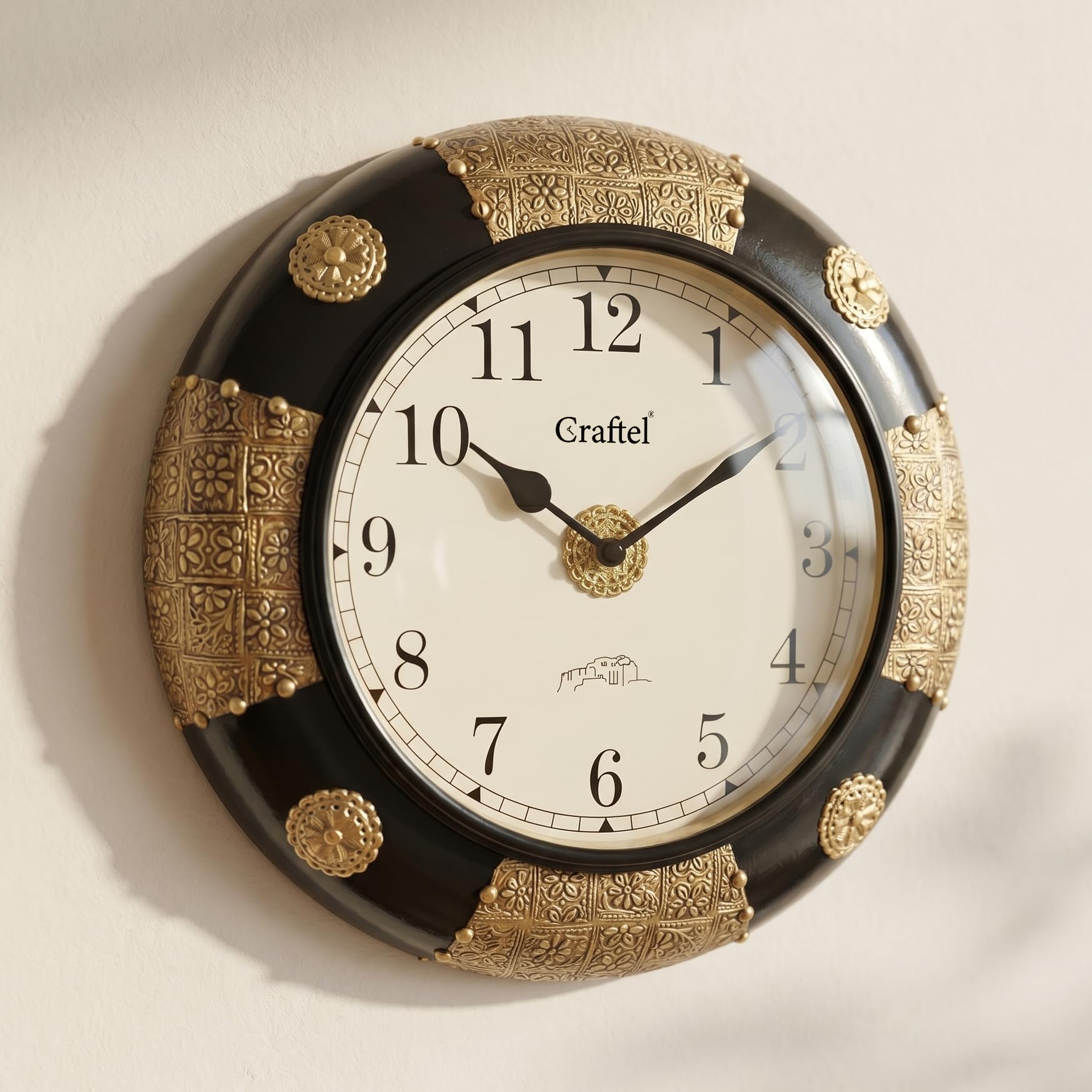 Vintage Brass Wall Clock - Crafted Home Decor -3 Vintage Brass Wall Clock - Crafted Home Decor -3
