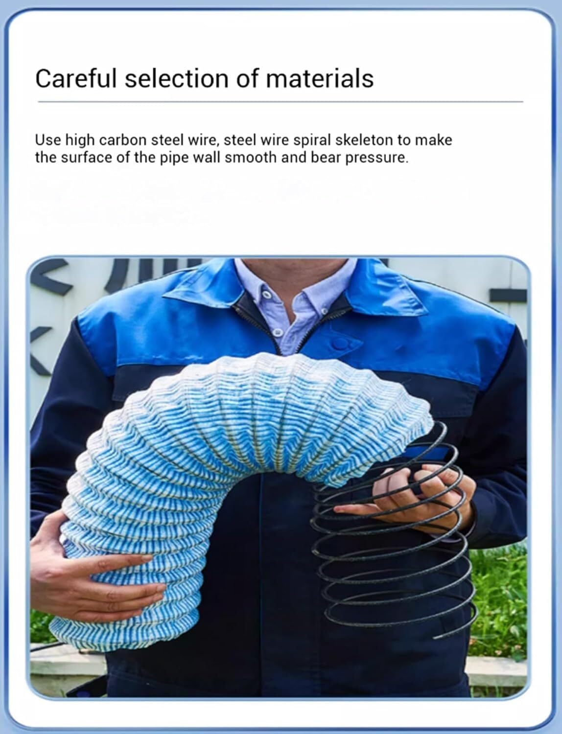Tubos de Drenaje de PVC Tubo de Drenaje Perforado Flexible for Drenaje eficiente de Agua subterránea e infiltración del Suelo(800cm/315in)