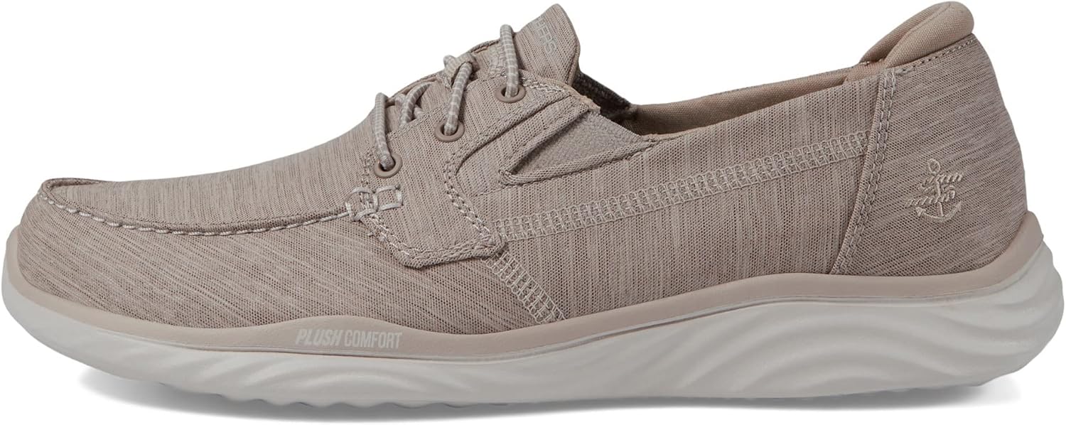 Skechers Women's ON-The-GO Ideal-Coastal Boat Shoe, Taupe, 7.5