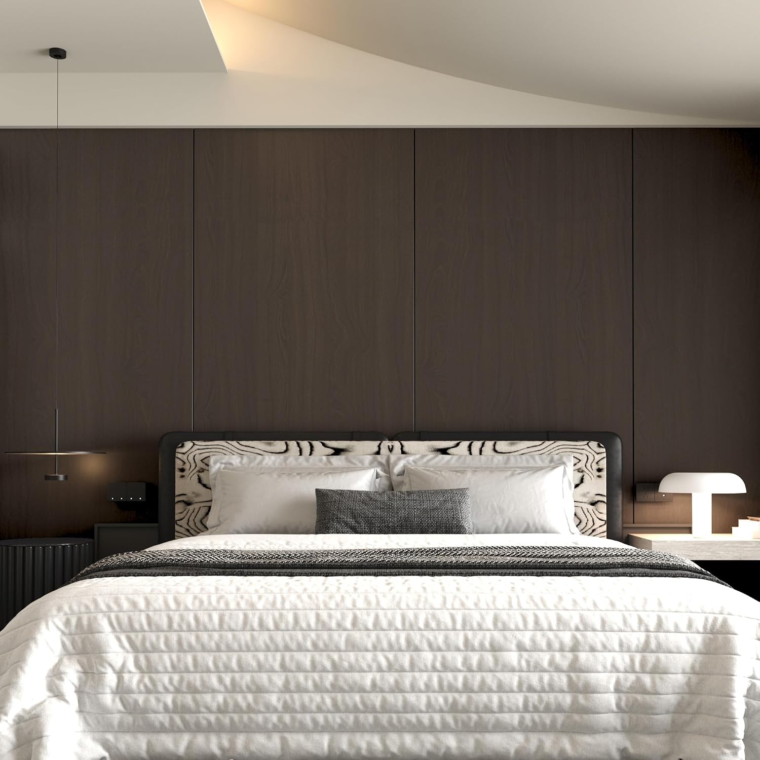 31.5"x354" Extra Wide Big Roll Dark Brown Wood Contact Paper Peel and Stick Wooden Wallpaper Vinyl Contact Paper Wood Wrapping Paper Self Adhesive Wallpaper for Walls Furniture Office Bedroom Wardrobe