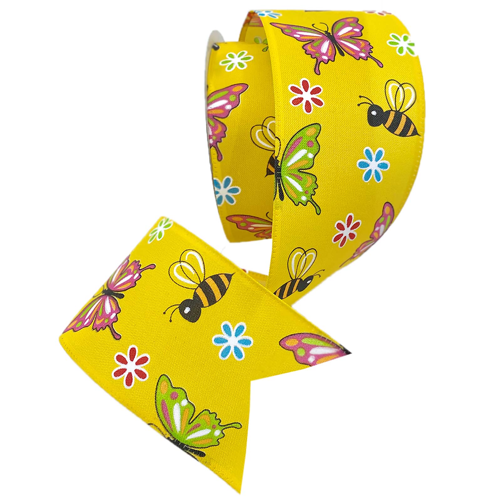 Ruban polyester jaune vif Morex Ribbon pour loisirs créatifs