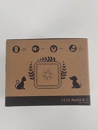 Miniatura 8 de AONBOY Fuente de agua ultra silenciosa para mascotas de 67 oz2 L, con luz LED para gatos, perros pequeños, filtro de carbón activado (azul)