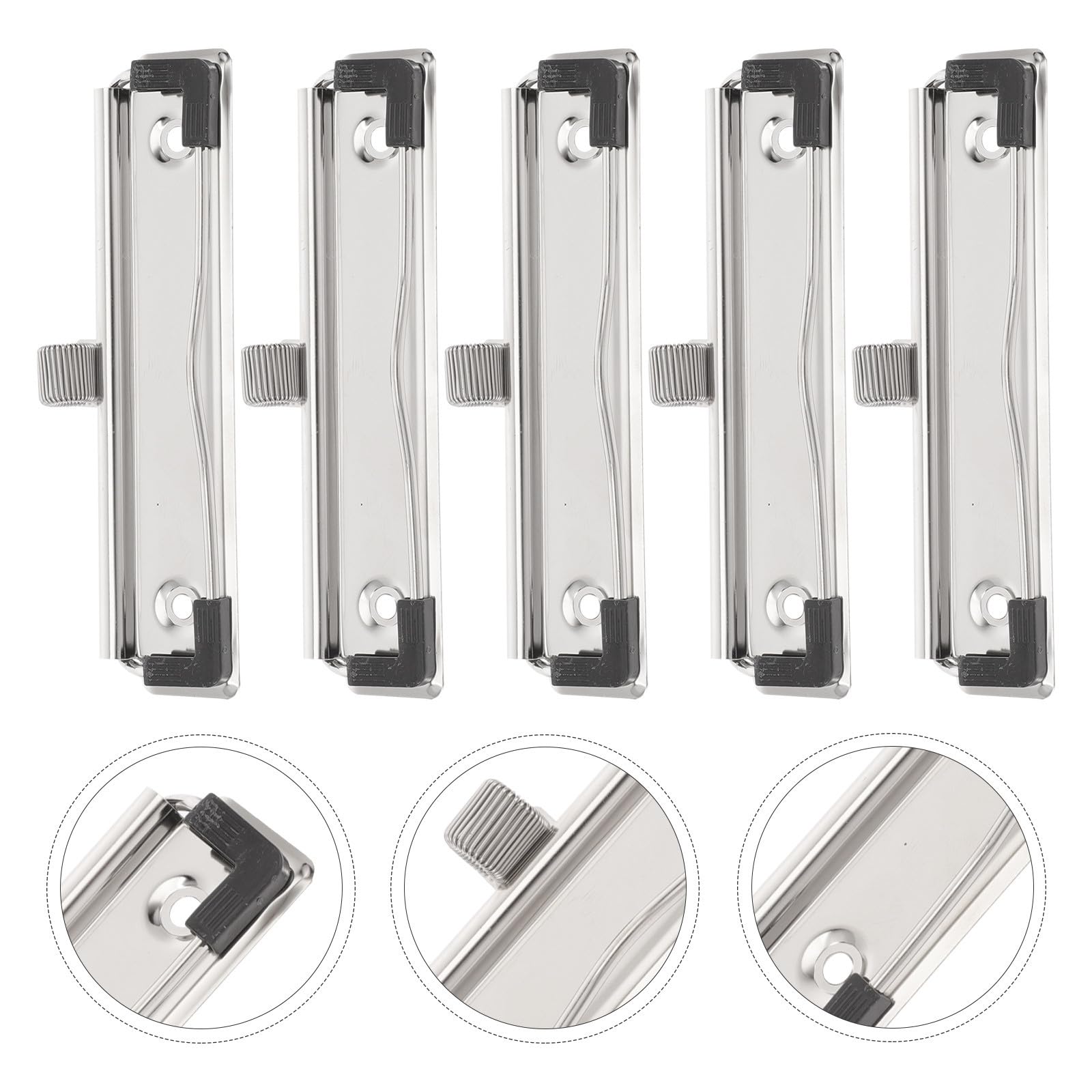 Clip per Lavagna in Metallo Argento 5 Pezzi, Resistente e Durevole, per Ufficio e Scuola, Accessori da Scrivania Funzionali e Pratici