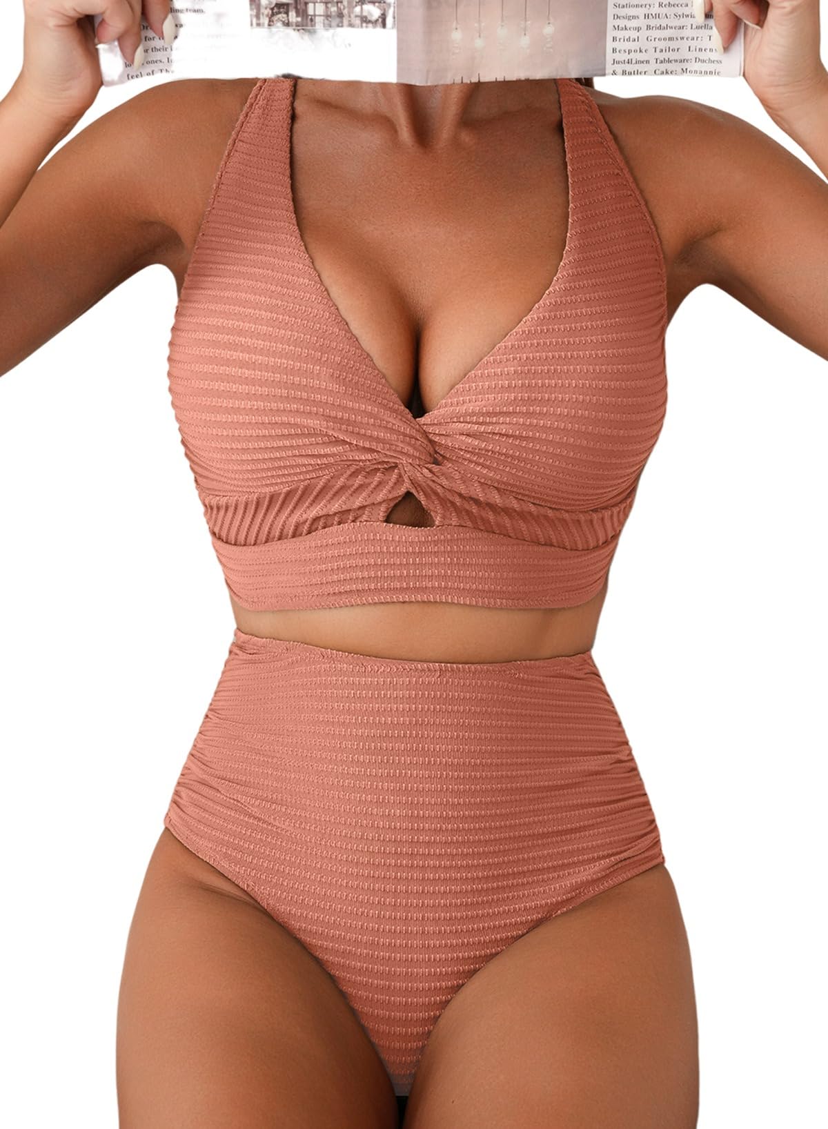 Herseas Women's Textured Bikini Set